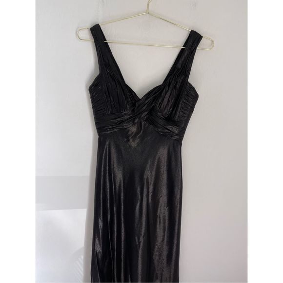 BADGLEY MISCHKA Black Metallic Special Occasion Party Dress Size 4 - Picture 2 of 7
